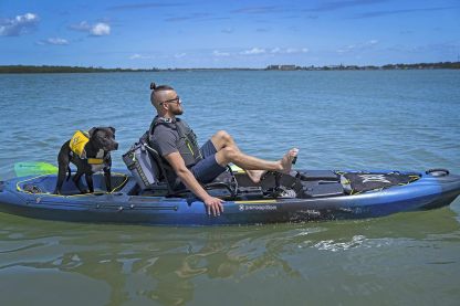 Kayaks Pthtescador Pilot 12 | Sit on Top Fishing Kayak with Pedal Drive | Adjustable Lawn Chair Seat and Tackle Storage Areas | 12' | Dapper (9351587178)