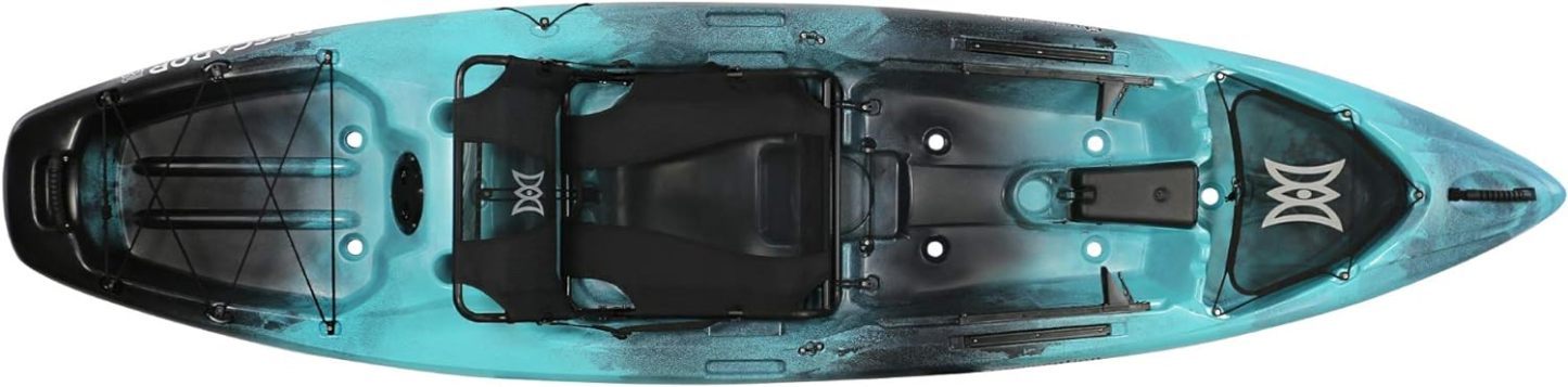 Pthtescador Pro 10 | Sit on Top Fishing Kayak with Adjustable Lawn Chair Seat | Large Front and Rear Storage | 10' 6"