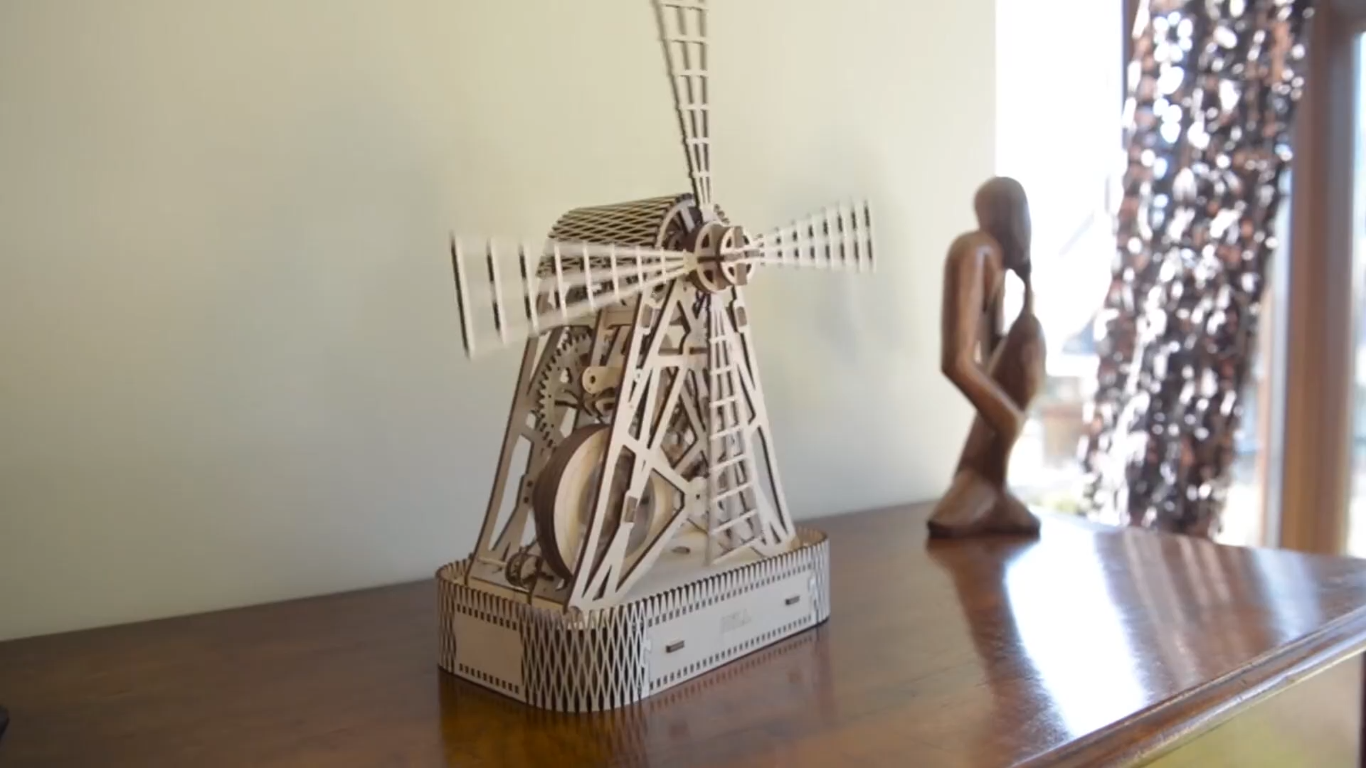 Build a Windmill Wooden 3D Puzzles - Wood Puzzles for Adults Wooden Windmill - Windmill Model Wood Kits for Adults to Build - Wooden Mechanical Model Kit for Adults to Build - 222 Pieces