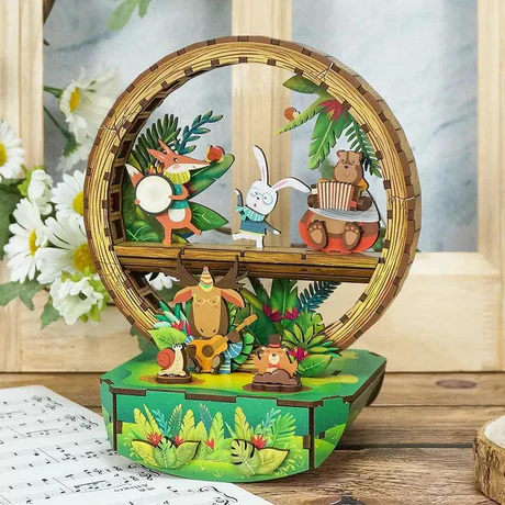 3D Puzzle DIY Fun Light USB LIGHT (Forest Concert)