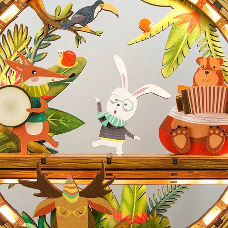 3D Puzzle DIY Fun Light USB LIGHT (Forest Concert)