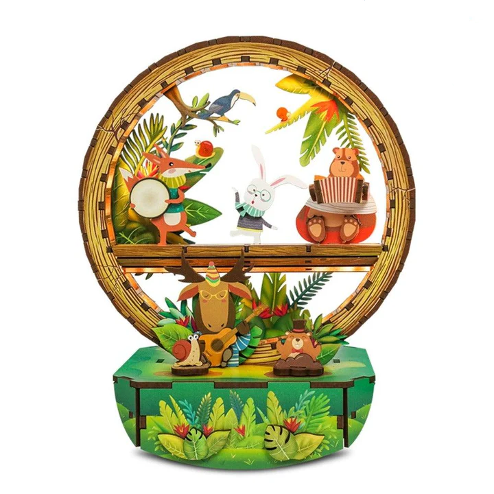 3D Puzzle DIY Fun Light USB LIGHT (Forest Concert)