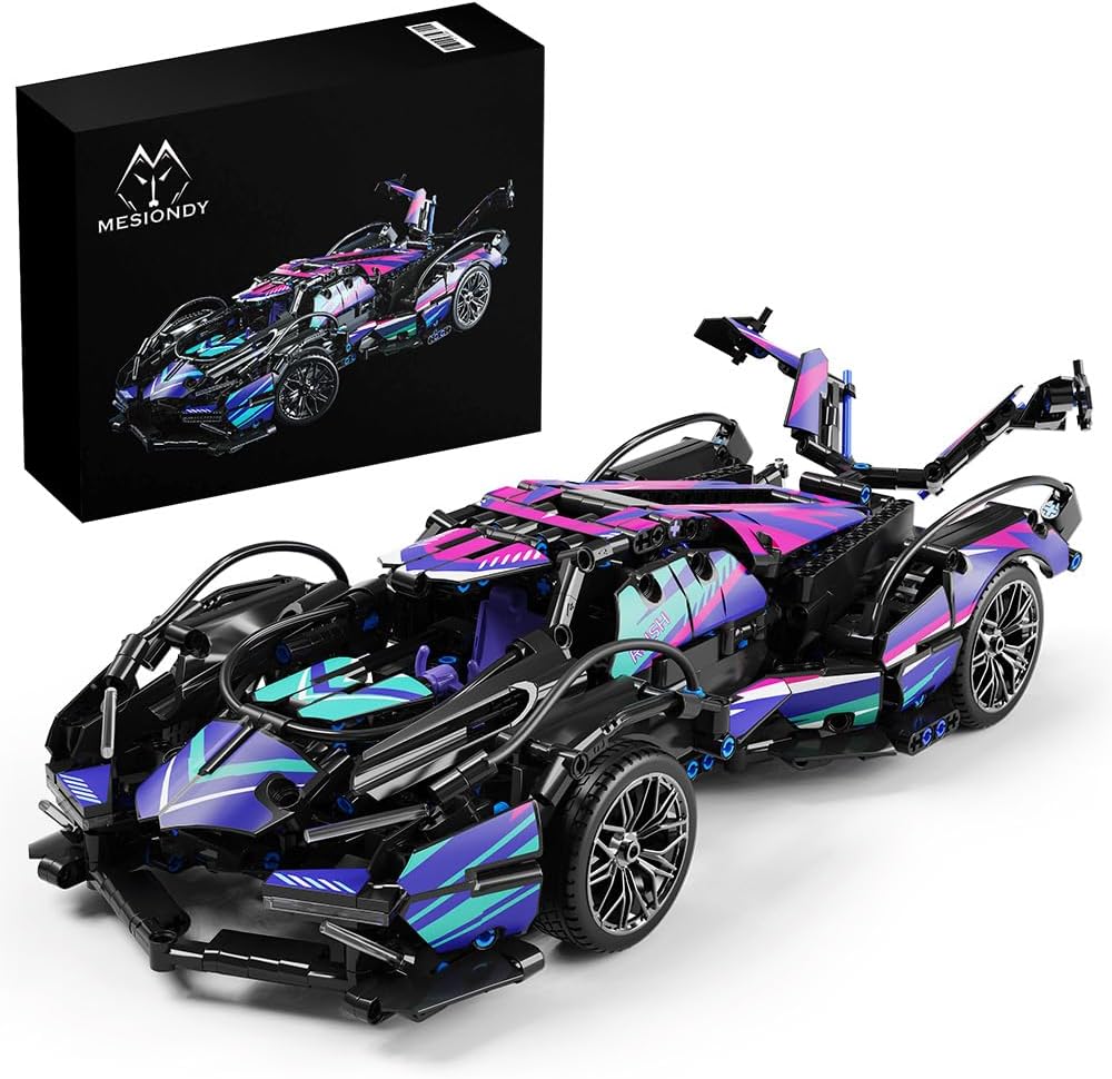 Mesiondy sports car building block toys for boys, 1:14 MOC building block set racing car model, adult building toys, 6 7 8 9 years old boy car-uFunSpace