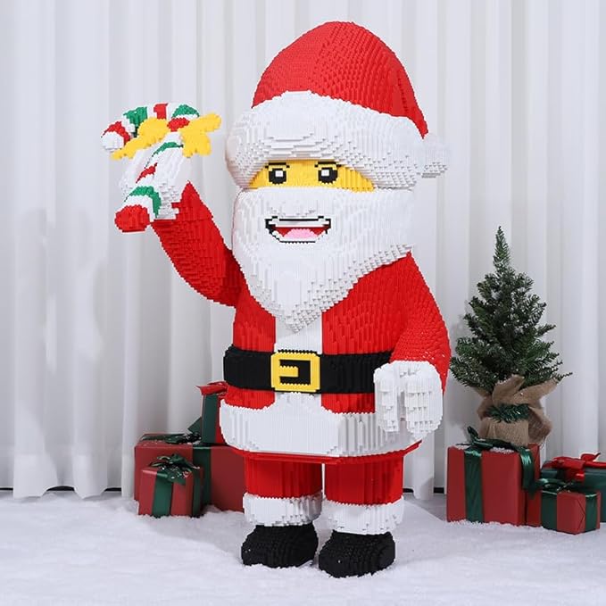 Christmas Santa Claus Building Set - 48740 Pieces Challenging Micro Stacking Brick Toy for Adults, Unique DIY and Creative Festive Home Decoration-uFunSpace