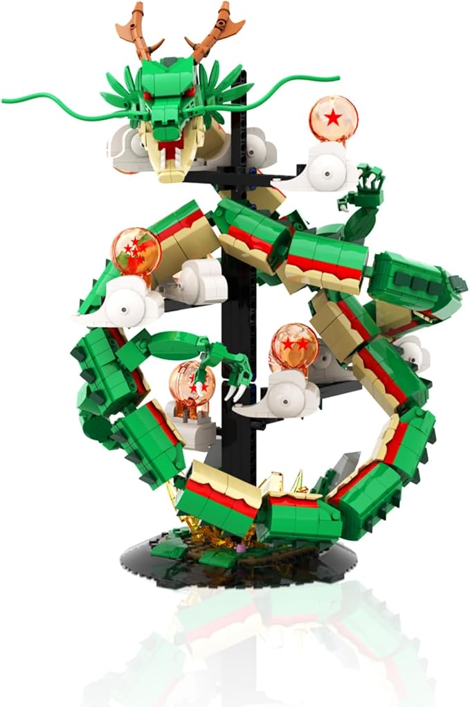 Dragon Building Set for Adult - Cool Dragon Animal Toy Building Set, Mech Dragon Collectible Building Model with 7 Dragon Ball Light, Christmas Birthday Gifts for Teens Kids14+ (1826Pcs-uFunSpace