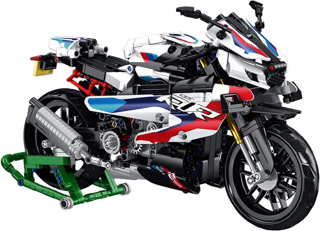 Motorcycle 1000 RR Model Building Blocks Set, 912 Blocks, MOC Toys as Gift for Kids or Adults