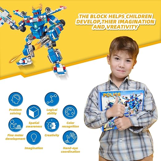 Building Toys for Boys Age 8-12, Erector Set Building Blocks for 6-8 Year Old Boys, Educational Build a Robot Truck Kit Compatible with Major Brands for 6 7 8 9 10 12 yl, 700Pcs 51 modles-uFunSpace
