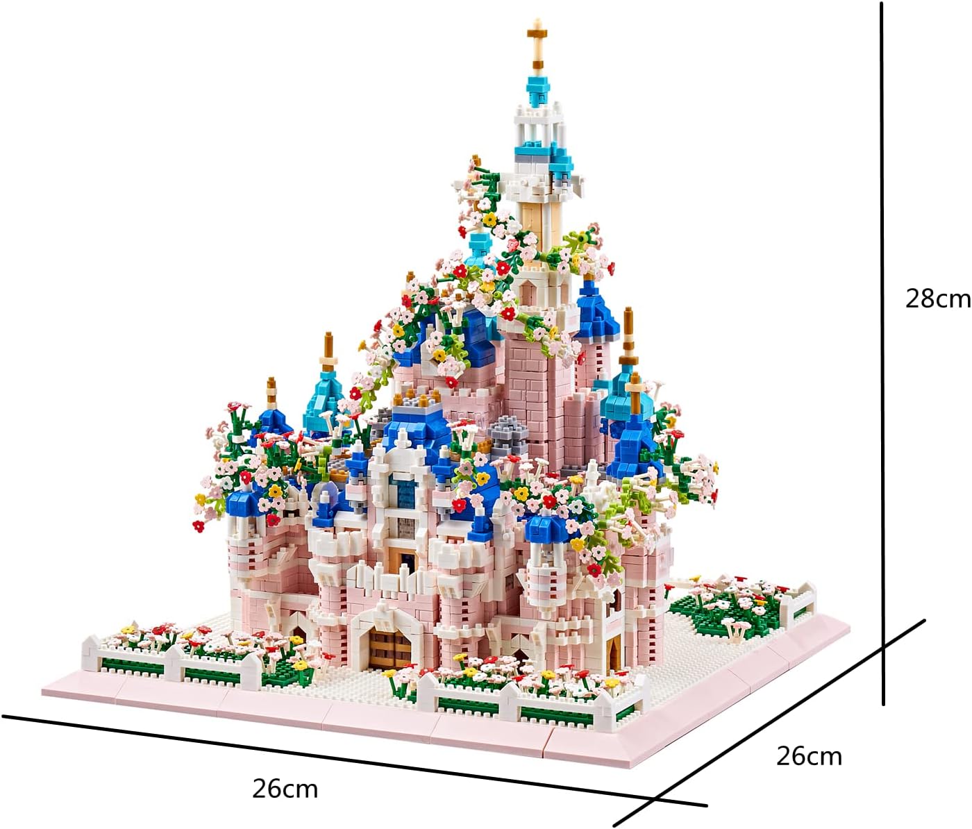 Building Castle and Flower Series Model Building Blocks Set, More than 4000 Pieces for Adults and Teens, Miniature Building Blocks, Building Set - Upgraded Version-uFunSpace