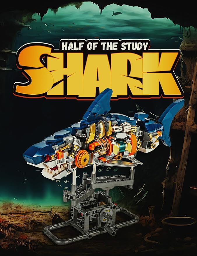 Ocean Series Shark Building Blocks Set (687Pieces) Creative Sea Animal Model Gifts for Kid and Adult