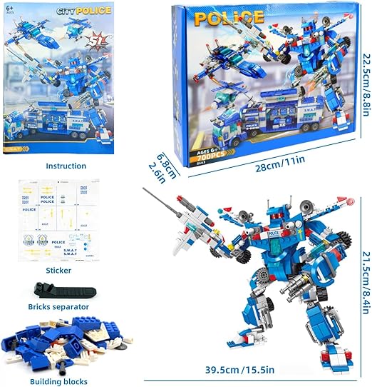 Building Toys for Boys Age 8-12, Erector Set Building Blocks for 6-8 Year Old Boys, Educational Build a Robot Truck Kit Compatible with Major Brands for 6 7 8 9 10 12 yl, 700Pcs 51 modles-uFunSpace