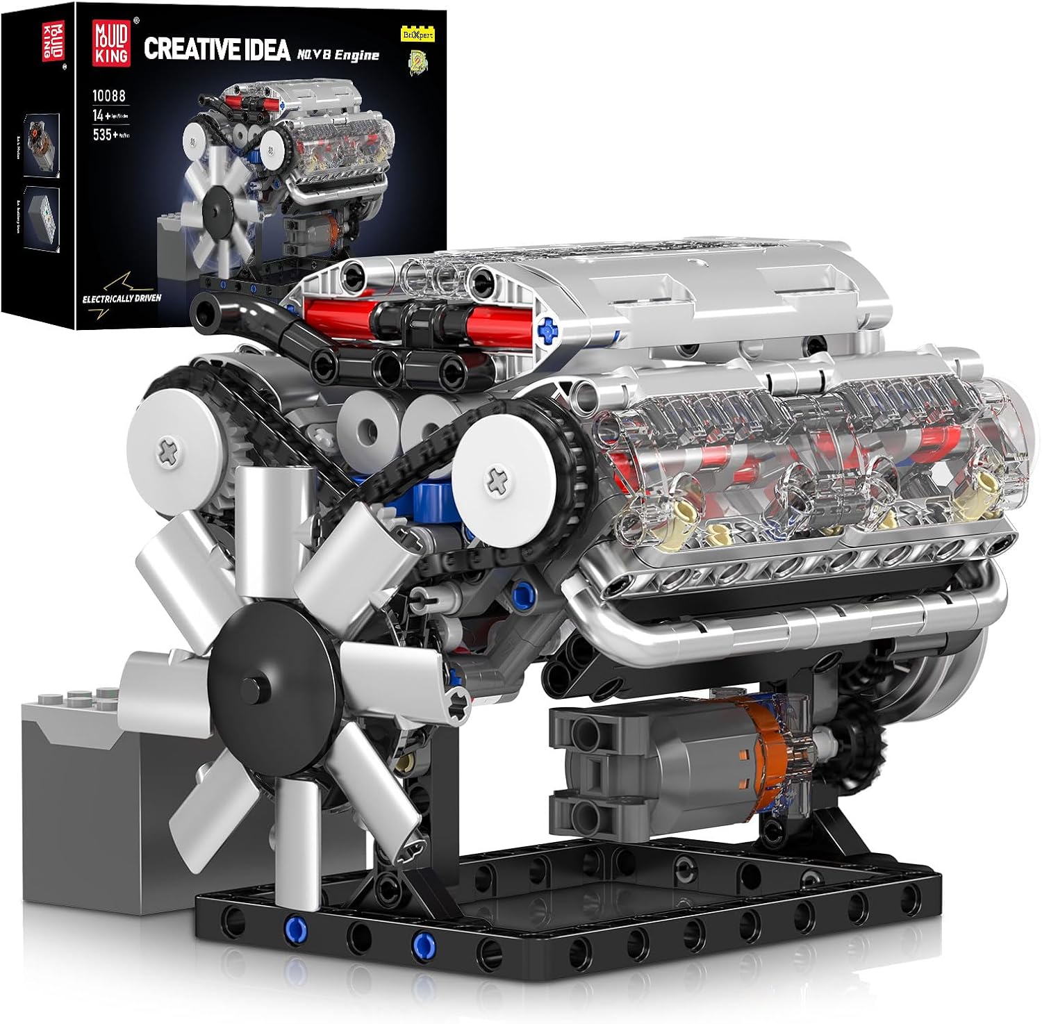 Engine Model Kit - 535 Pcs to Build Your Own Mini Engine That Works - DIY STEM Project for Kids/Teens, Hobby Building Blocks Kit for Adults-uFunSpace