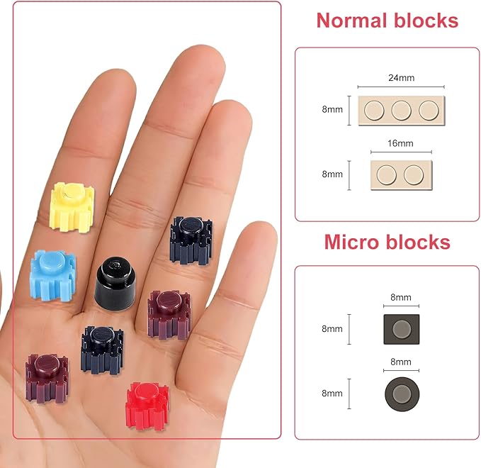 3D Carousel Mini Building Blocks Set, DIY Educational Particle Puzzle Building Bricks Toy Kits, 8900 PCS DIY Model Building Kits Toy Gifts for Kids Desk Decor for Boys/Girls-uFunSpace