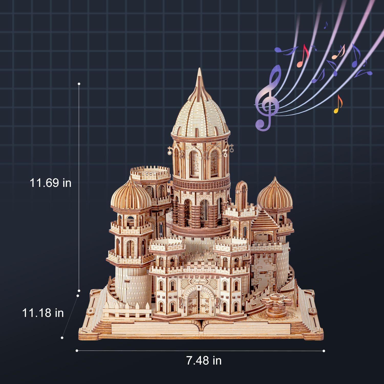 3D Wooden Puzzles DIY Mechanical Wooden Wide Model Kit 1000 Pcs 3D Puzzles for Adults Teens 14+Years Puzzle Enthusiasts Box Clockwork Enchanted Castle-uFunSpace