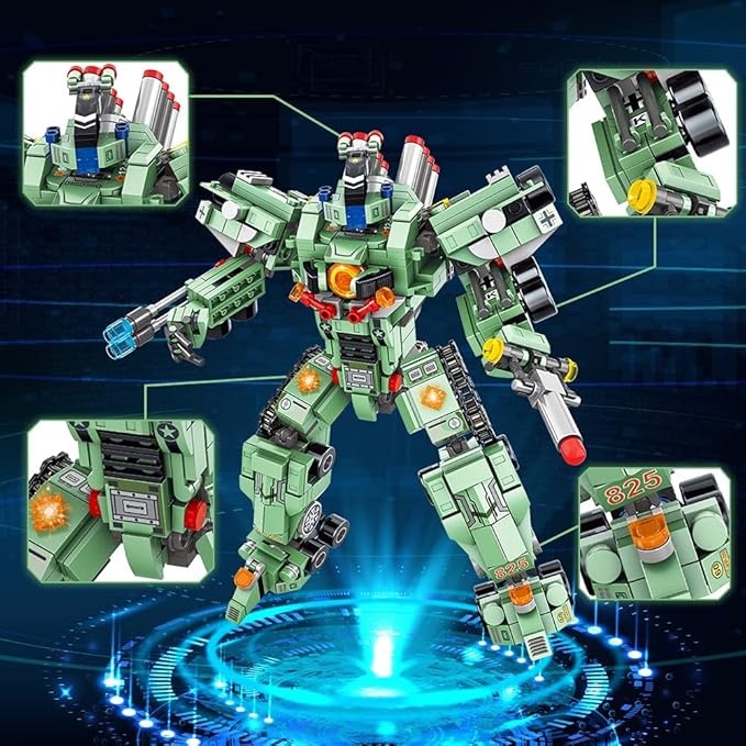 Robot Building Kit for Kids, 5-in-1 Robot Building Kit for Kids STEM Building Toys Erector Set for Boys 6-12, 832PCS Building Bricks Construction Engineering Kits STEM Toys Best Gifts-uFunSpace
