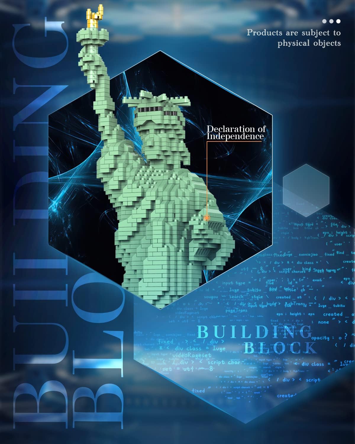 Statue of Liberty Micro Mini Blocks Building Set (2510PCS) - Architectural Model Toys