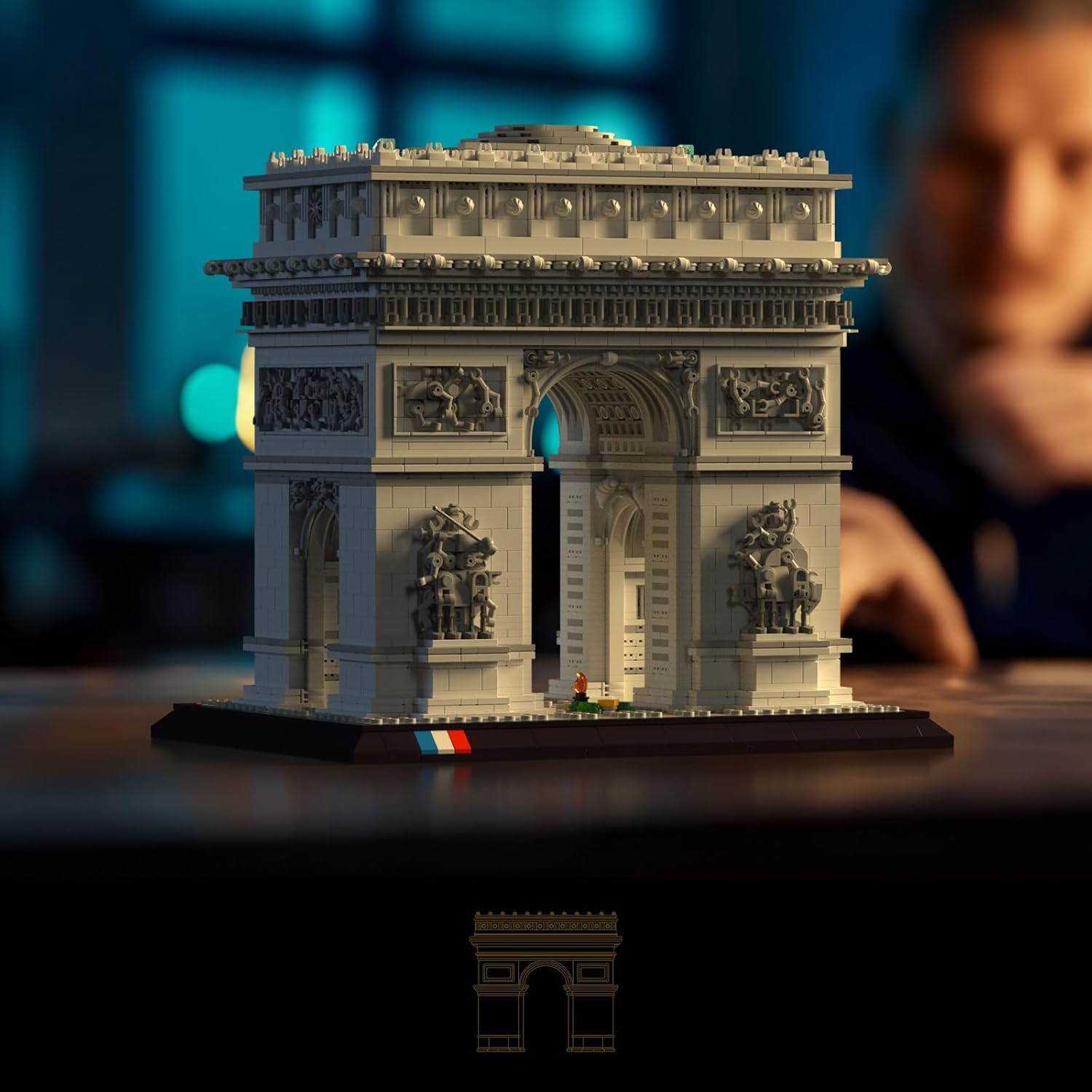 Architecture The Arc de Triomphe in Paris, Architectural Model Set, for Adults, Build and Display Keepsake, Gift Idea for History, Travel and Art Lovers (4329 Pieces)-uFunSpace