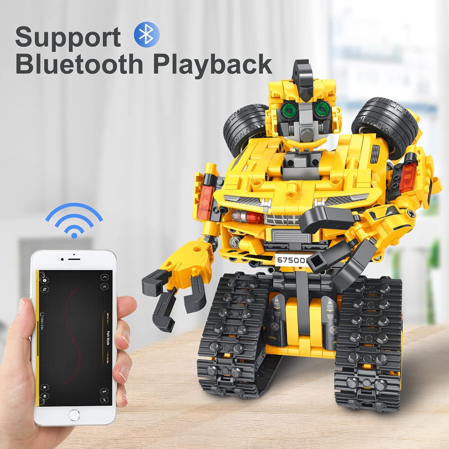 2-in-1 Build a Robot Kit,901 Pieces Remote & APP Controlled Robot or Race Car,Robotic Building Blocks Toys STEM Projects for Kids Ages 8 9 10 11 12 13 14,Chirstmas Birthday Gift for Boys-uFunSpace