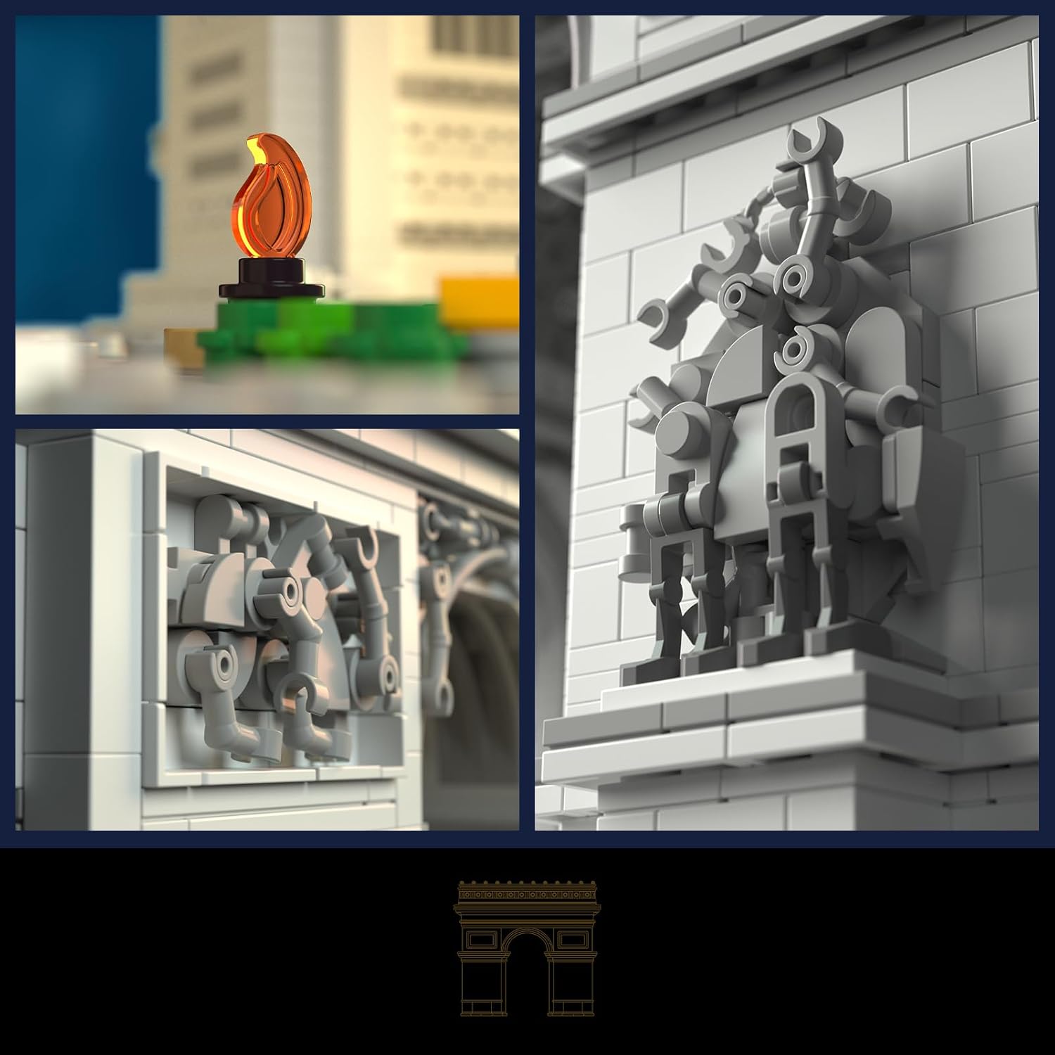 Architecture The Arc de Triomphe in Paris, Architectural Model Set, for Adults, Build and Display Keepsake, Gift Idea for History, Travel and Art Lovers (4329 Pieces)-uFunSpace