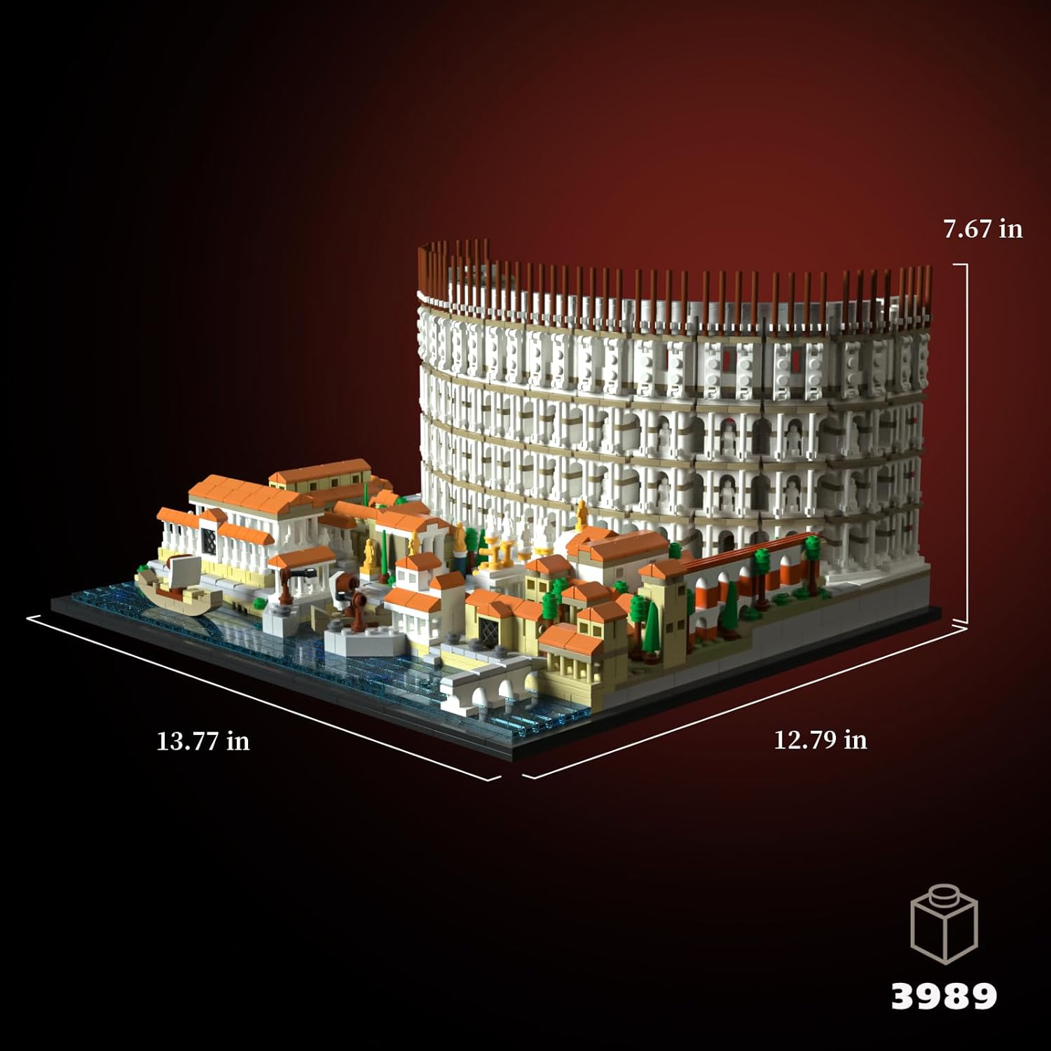 Architecture Colosseum Building Set; Collectible Model for Adults; LEGO Compatible (3989 pieces)