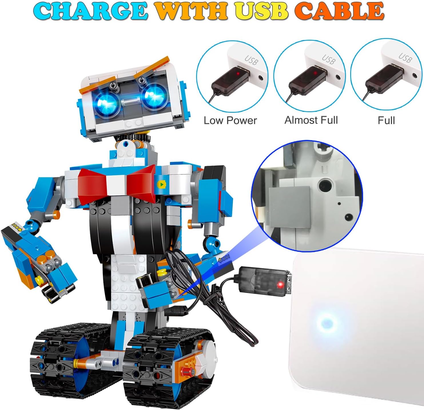 Robot Building Toys for Boys, STEM Projects for Kids Ages 8-12, Remote & APP Controlled Engineering Learning Educational Coding DIY Building Kit Rechargeable Robot Toy Gifts for Girls (635 Pieces)-uFunSpace