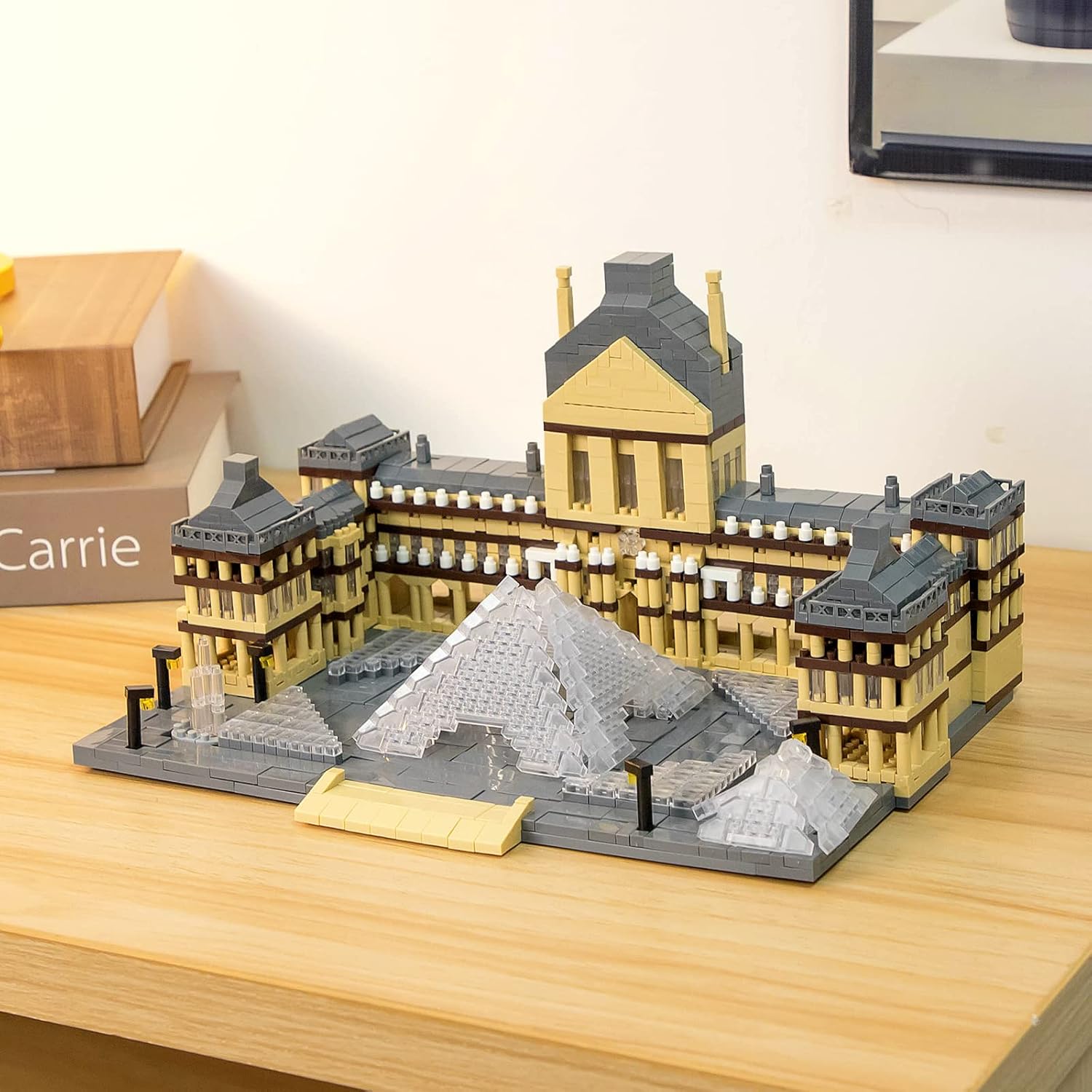 Architecture Louvre Micro Building Blocks Set,3377 Pcs World Famous Architectural Paris Louvre Museum Model Micro Bricks Toys Gifts for Adult Kids-uFunSpace