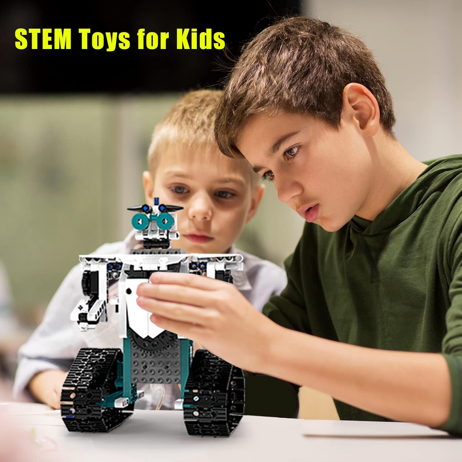 Technique Car Building Blocks Set, 13in1 Remote & APP Control Tracked Racer/Robot/Truck/Tank/Plane, STEM Kits for Kids Age 8-10, Building Toy Gifts for Boys Girls 8-16, (550 PCS)-uFunSpace