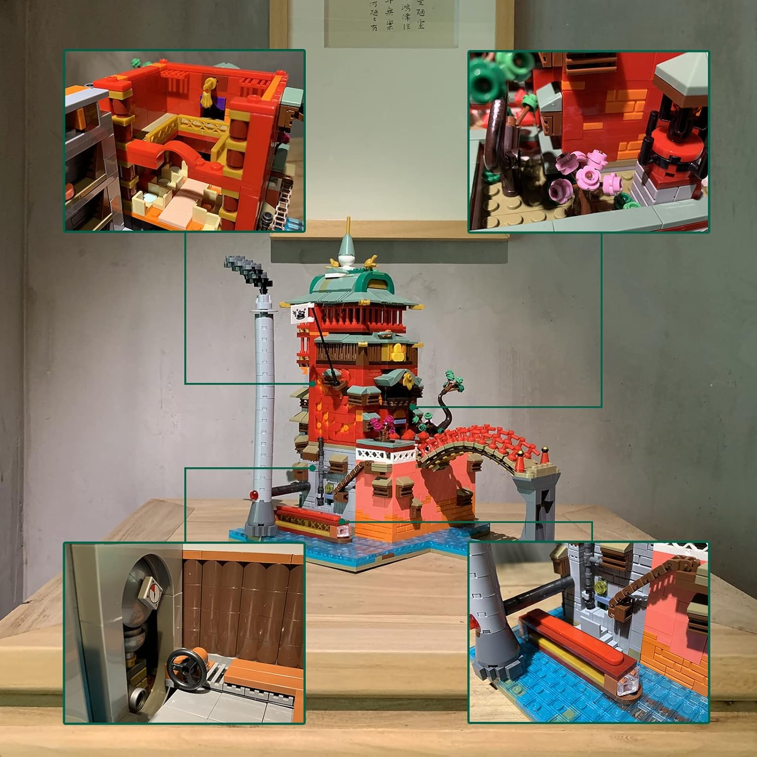 Janpanese Building Street Scene Building Blocks Set for Adults, Creative Temple House Building Kit for Boys and Girls 8-14+ 1826 Pieces-uFunSpace