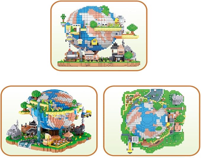 Architecture Global Village Micro Building Blocks Set（5452PCS） - Architectural Model Toys Gifts for Kid and Adult-uFunSpace