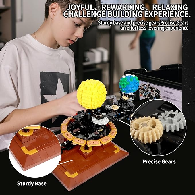 Space Toy Building Sets Icons Solar System Project Kit That Compatible with Legos for Adults 7-9year boy 8-14 Creator Ideas Gift for 10-Year-Old Boys-uFunSpace