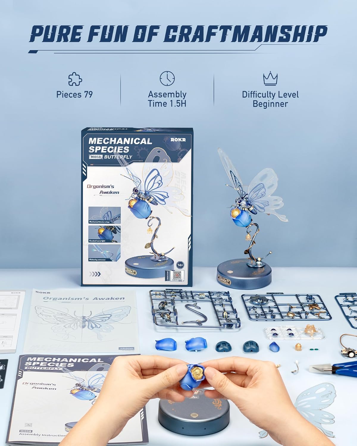 3D Metal Puzzles for Adults-Metal Model Kits for Adults to Build-Crafts for Adults-Gifts for Teenage Boys Girls-uFunSpace