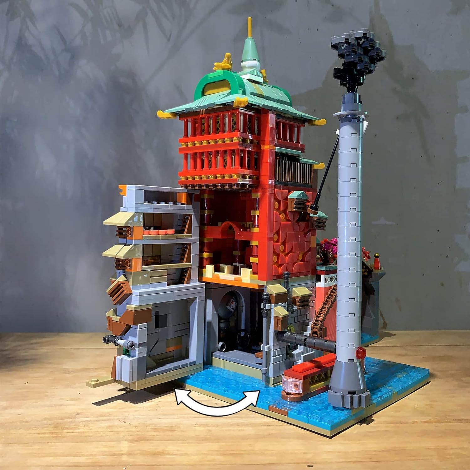 Janpanese Building Street Scene Building Blocks Set for Adults, Creative Temple House Building Kit for Boys and Girls 8-14+ 1826 Pieces-uFunSpace