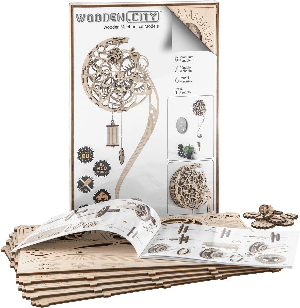 Pendulum Kinetic Wood Sculpture Wall - 3D Wooden Puzzle for Adults - Wooden Kinetic Sculpture – 3D Wood Puzzles for Adults - Wooden Kinetic Wall Art - Kinetic Wall Sculpture-uFunSpace