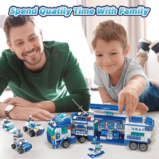 Building Toys for Boys Age 8-12, Erector Set Building Blocks for 6-8 Year Old Boys, Educational Build a Robot Truck Kit Compatible with Major Brands for 6 7 8 9 10 12 yl, 700Pcs 51 modles-uFunSpace