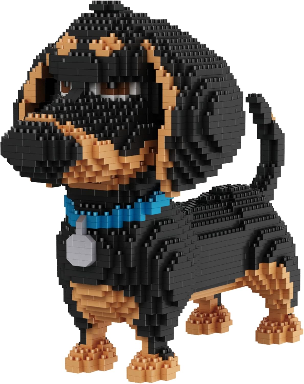 Dachshund Dog 2024 Edition 3D Puzzle 2100 Pieces Building Blocks Set - Mini Block Gift Kit for Kids and Adults (Dachshund)-uFunSpace