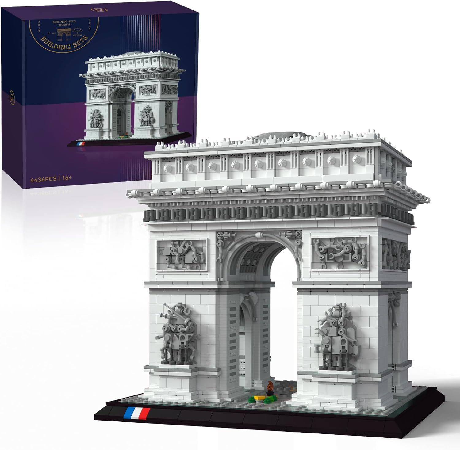 Architecture The Arc de Triomphe in Paris, Architectural Model Set, for Adults, Build and Display Keepsake, Gift Idea for History, Travel and Art Lovers (4329 Pieces)-uFunSpace
