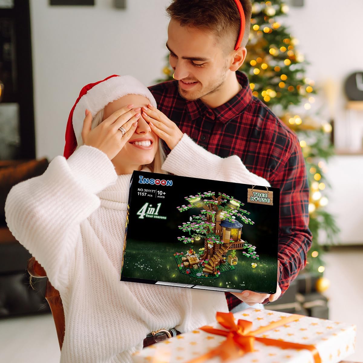 Perfect gift idea for adults and teens: 4-in-1 Tree House building set in a gift-ready packaging.
