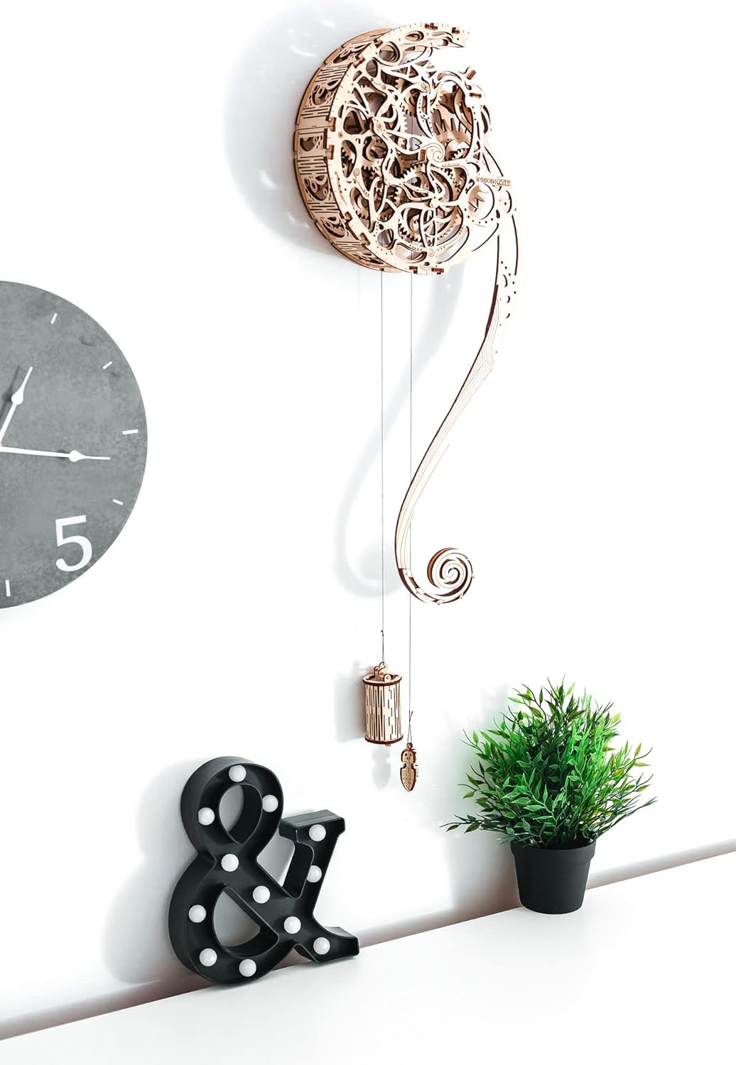 Pendulum Kinetic Wood Sculpture Wall - 3D Wooden Puzzle for Adults - Wooden Kinetic Sculpture – 3D Wood Puzzles for Adults - Wooden Kinetic Wall Art - Kinetic Wall Sculpture-uFunSpace