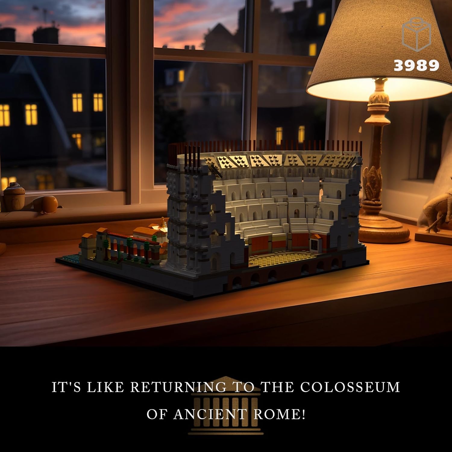 Architecture Colosseum Building Set; Collectible Model for Adults; LEGO Compatible (3989 pieces)
