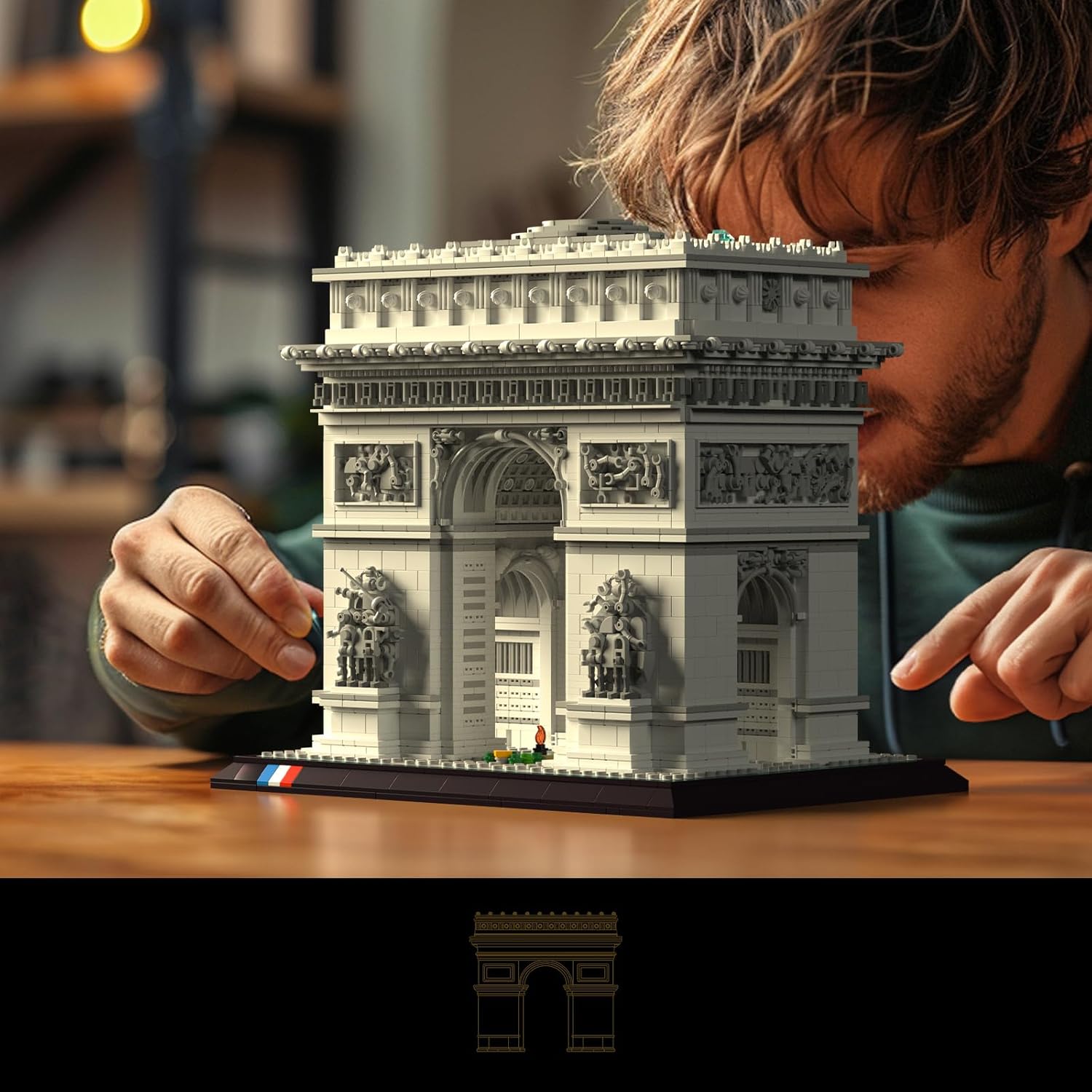 Architecture The Arc de Triomphe in Paris, Architectural Model Set, for Adults, Build and Display Keepsake, Gift Idea for History, Travel and Art Lovers (4329 Pieces)-uFunSpace