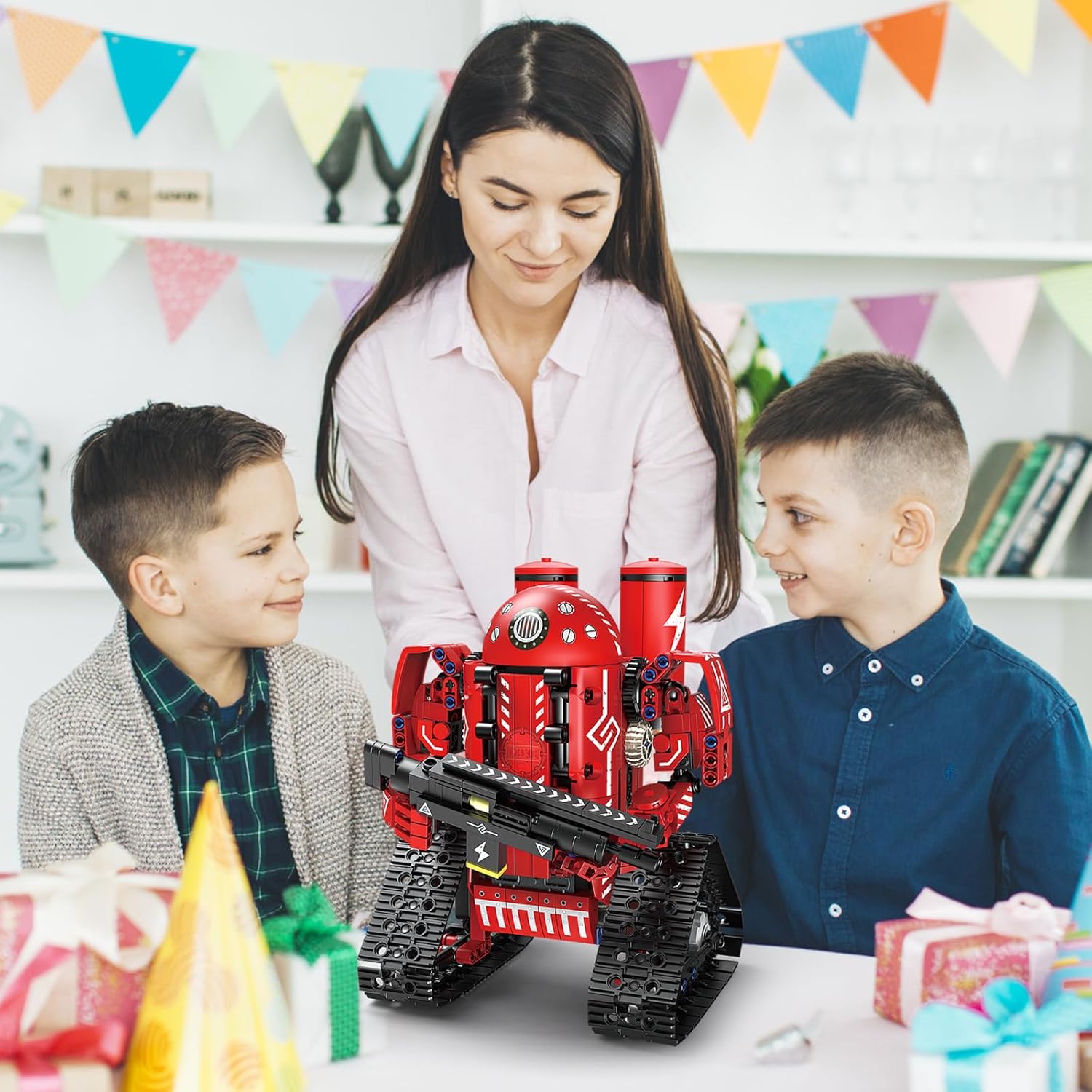 Technique Car Building Blocks Set, Science Kits for Kids Age 8-12, STEM 5in1 Remote & APP Control Tracked/Robot/Bulldozer/Tank, Building Toy Gifts for Boys Girls 8-16, (495 PCS)-uFunSpace