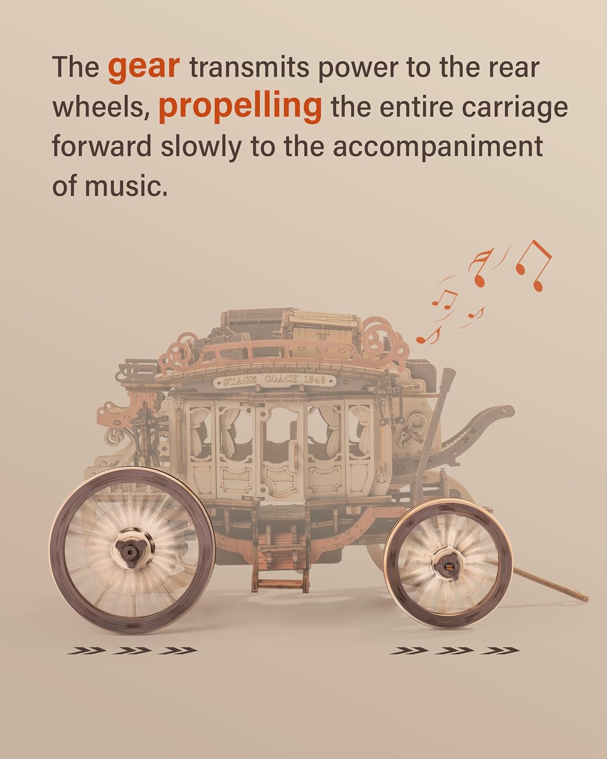 Wooden Music Box Puzzle AMKA1, Valentines Day Gift 3D Wooden Puzzles for Adults, Mechanical 3D Model to Build, Birthday Anniversary Day Gift Hobby STEM Kits-uFunSpace