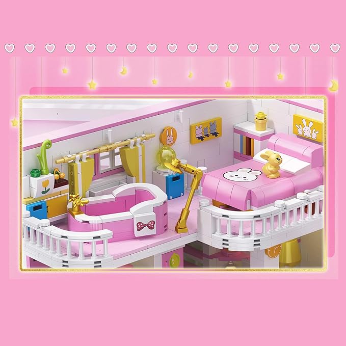 Friends House Building Block Set, Pets Collection Small Brick Model Set, Creative Mini Toy Building Sets, Children’s Day Birthday for Teens Kids Boys Girls 8+, 1096 PCS-uFunSpace