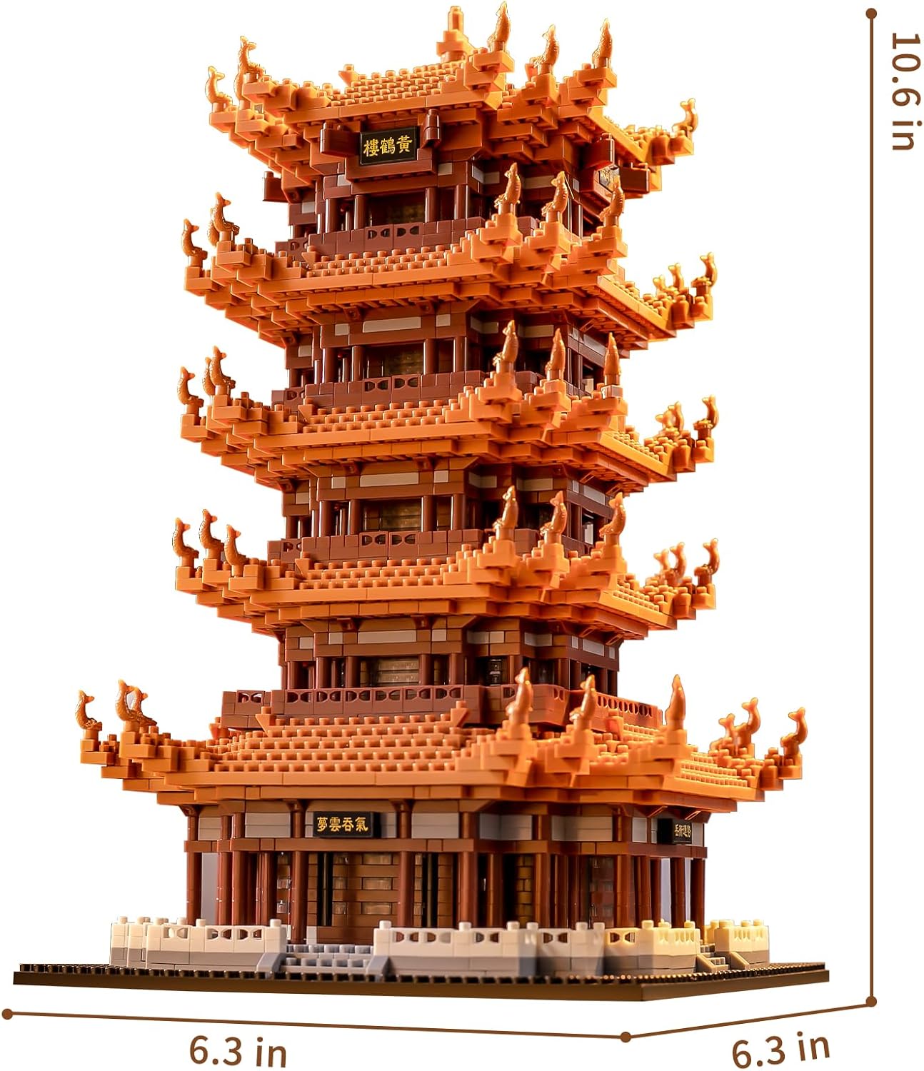 Micro Building Blocks Mini Building Blocks Yellow Crane Tower Building Blocks Set Building Blocks Model Kit Micro Building Blocks Set 9199 Pieces Building Blocks Set, Gift for Kids Teens and Adults Over 14 Years Old-uFunSpace