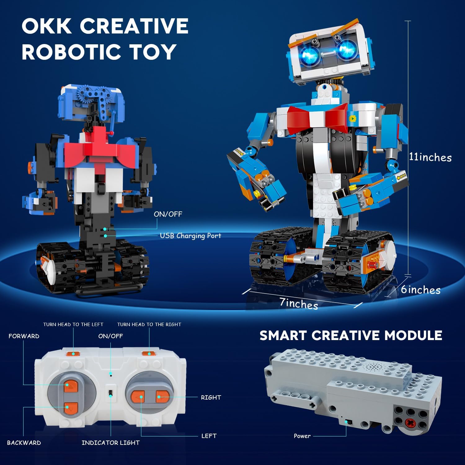 Robot Building Toys for Boys, STEM Projects for Kids Ages 8-12, Remote & APP Controlled Engineering Learning Educational Coding DIY Building Kit Rechargeable Robot Toy Gifts for Girls (635 Pieces)-uFunSpace