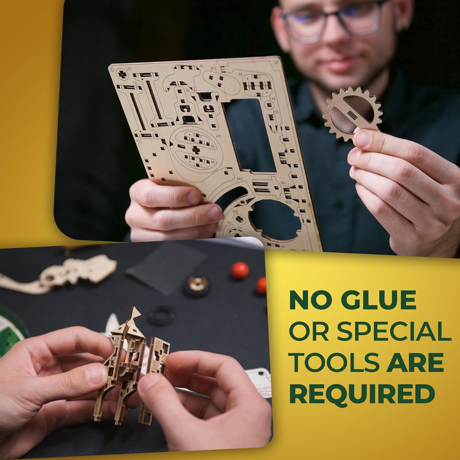 Unboxing Harry Potter Quidditch Pinball kit contents with wooden boards and instructions-uFunSpace