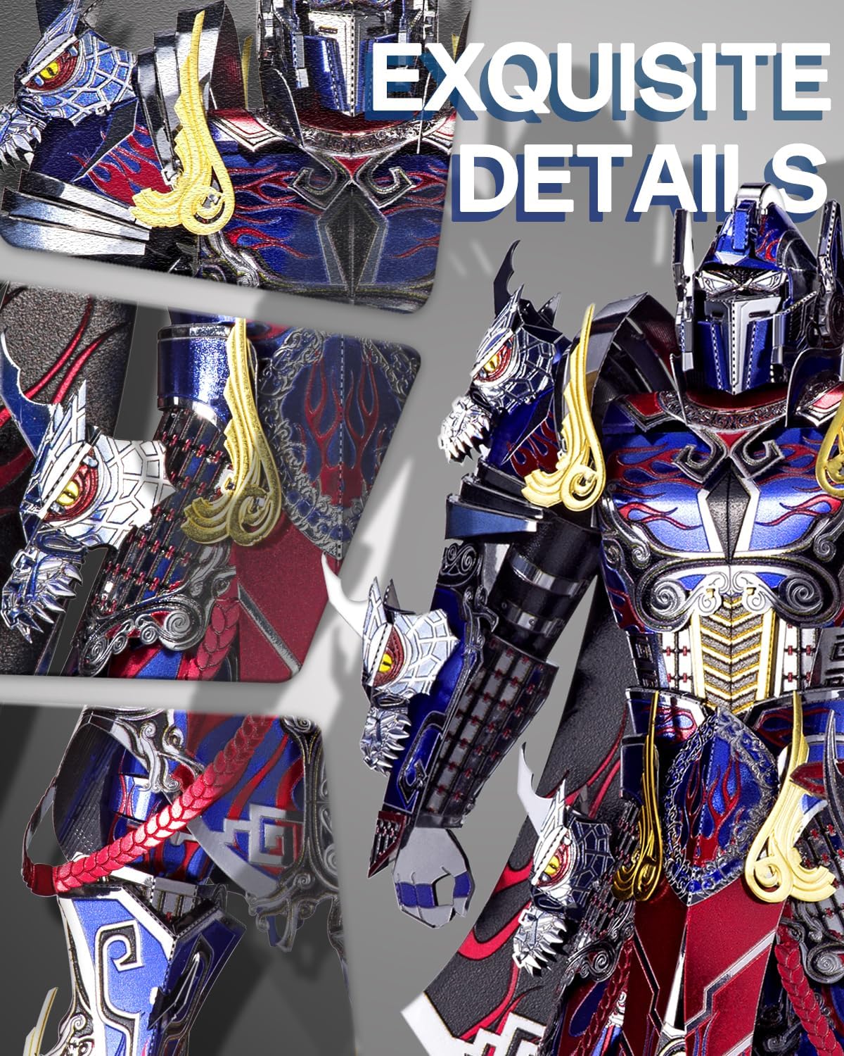 3D Metal Puzzles Mecha Model Kits-The Titan Figure Model Building Blocks Kits for Adults, DIY Brain Teaser 3D Puzzle for Men Teen Students Hobbies Fidget Toys Gifts -157 Pcs-uFunSpace