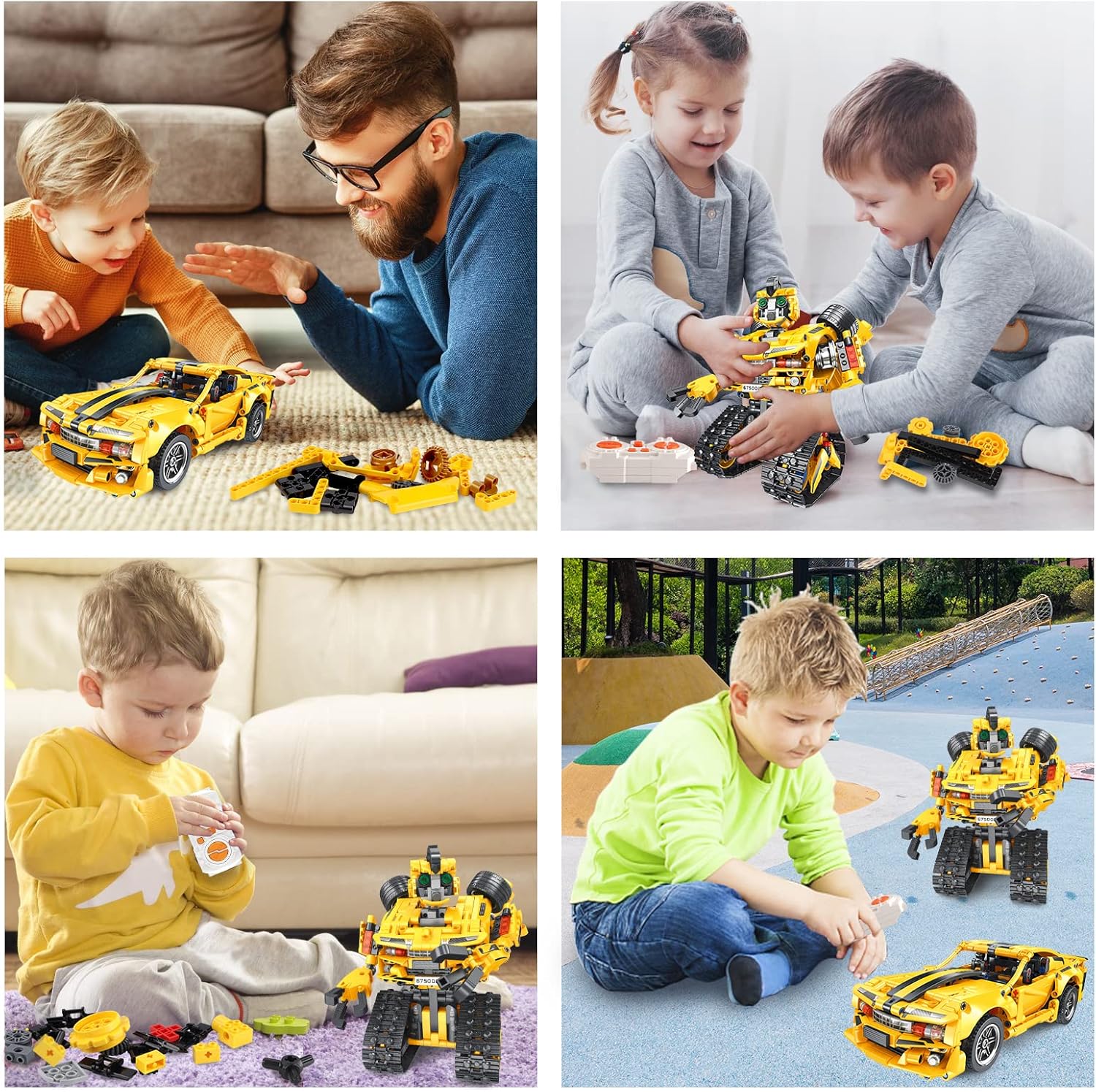 2-in-1 Build a Robot Kit,901 Pieces Remote & APP Controlled Robot or Race Car,Robotic Building Blocks Toys STEM Projects for Kids Ages 8 9 10 11 12 13 14,Chirstmas Birthday Gift for Boys-uFunSpace