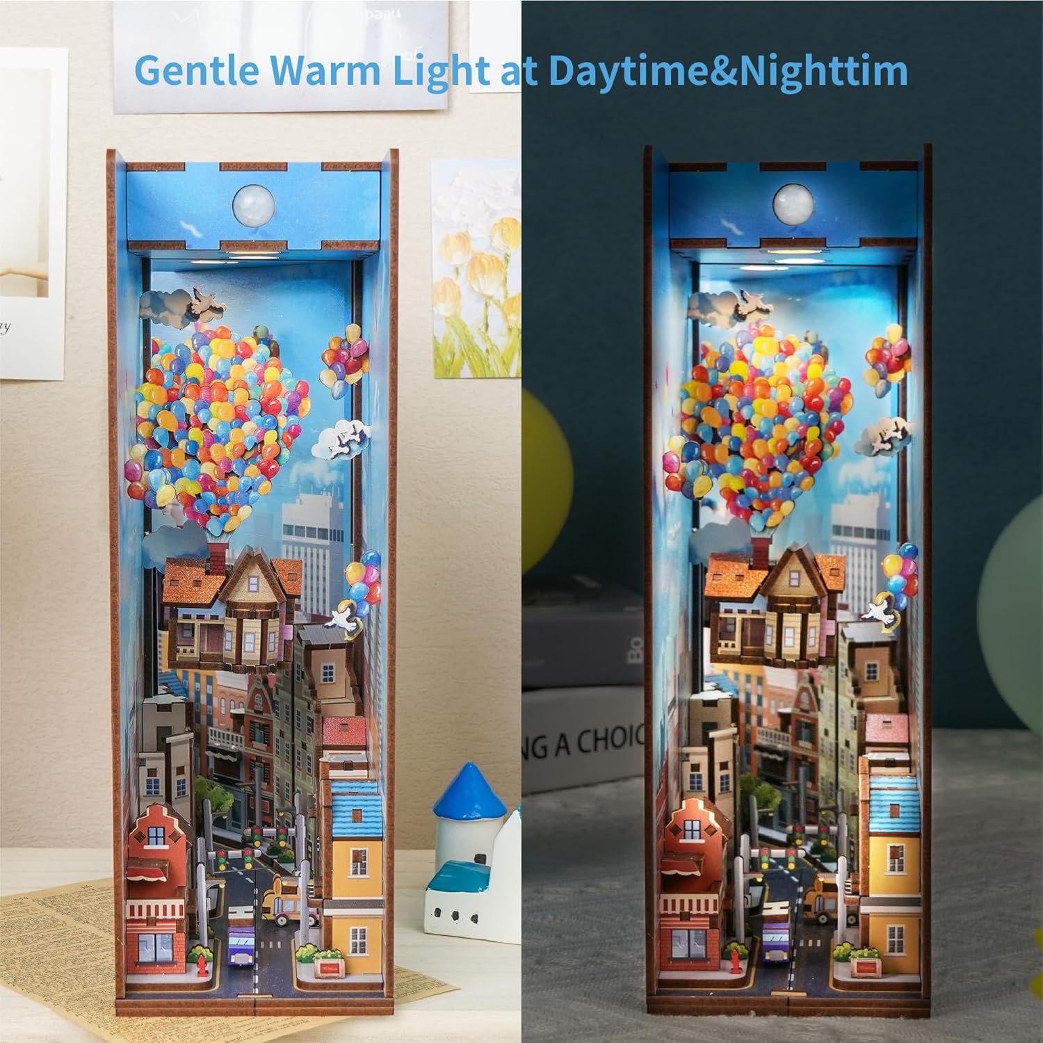 Travel with The Wind Book Nook Gentle Warm Light-uFunSpace