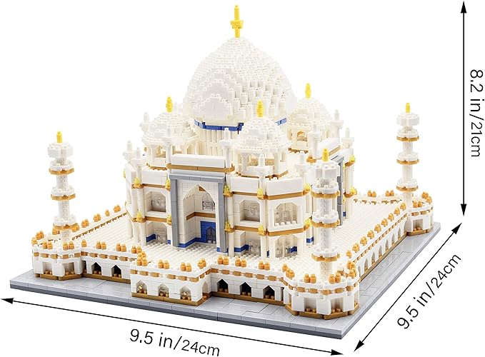 Micro Mini Blocks Taj Mahal Building and Architecture Model Set,(4000Pieces) Toys Gifts for Kid and Adult-uFunSpace