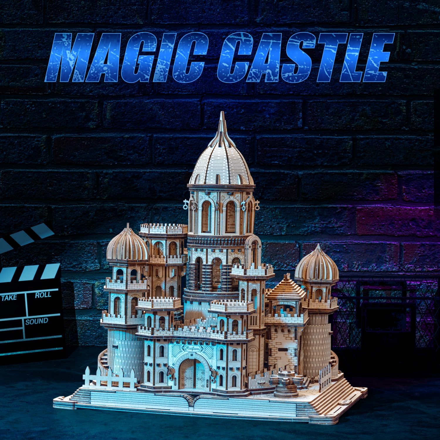 3D Wooden Puzzles DIY Mechanical Wooden Wide Model Kit 1000 Pcs 3D Puzzles for Adults Teens 14+Years Puzzle Enthusiasts Box Clockwork Enchanted Castle-uFunSpace